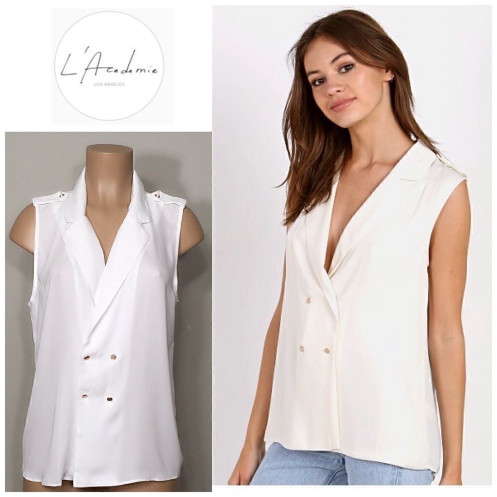 New. Ivory military top. NWT